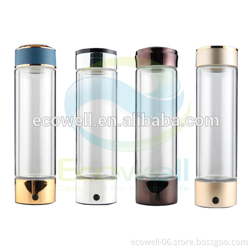 Factory price 380ML two settings portable hydrogen water maker / hydrogen water ionizer bottle